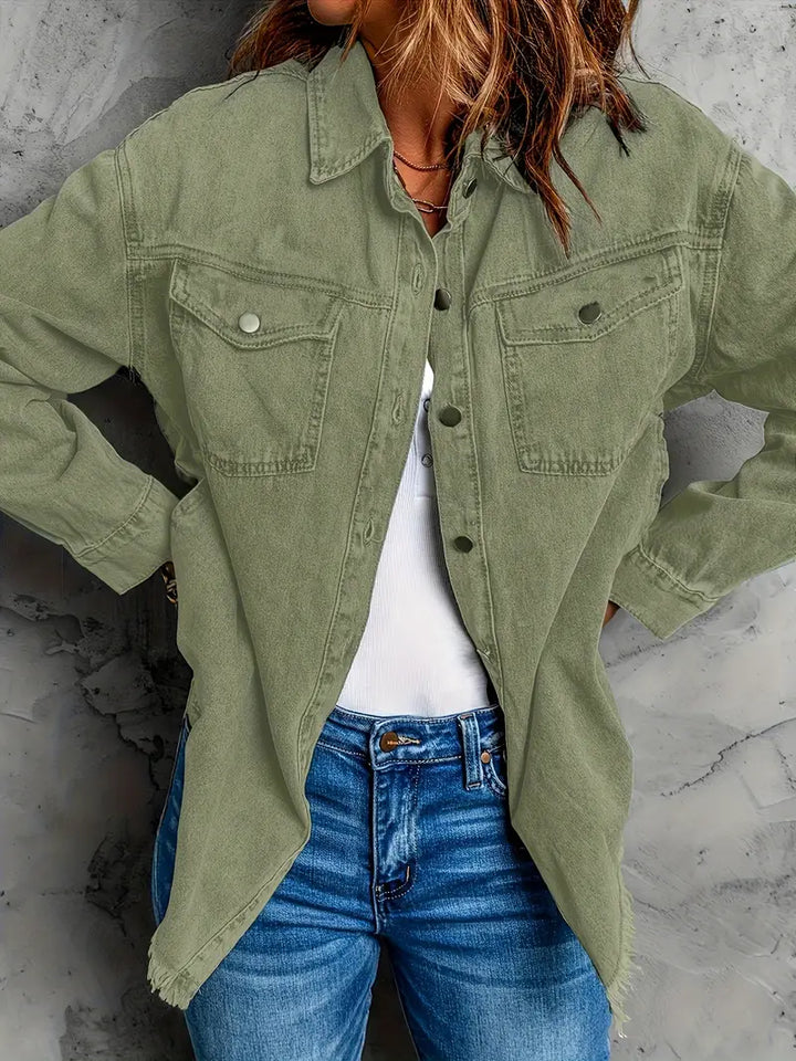 Malika - Langärmelige Denim Jacke