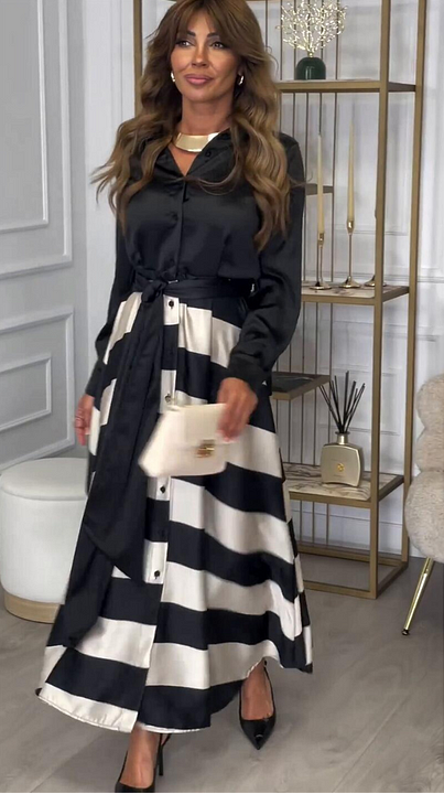 Vandana – Gestreiftes Maxi Kleid