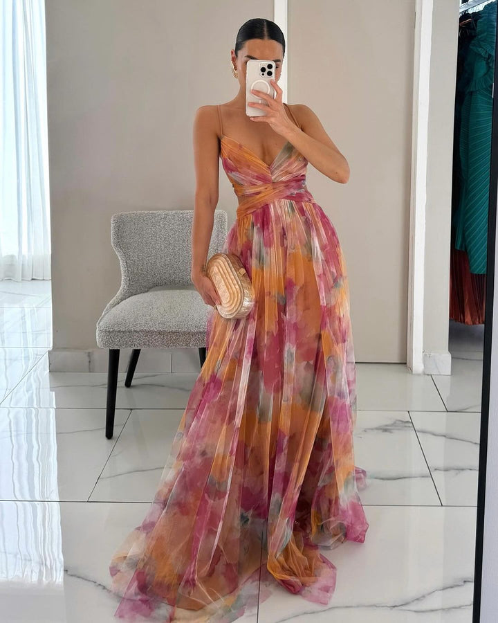 Tunika – Maxikleid Mit Blumenmuster