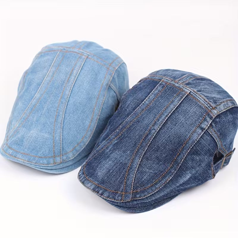 DenimCrown – Lässige Unisex Jeans-Baskenmütze