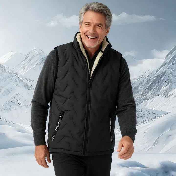 Stevie – Gesteppte, ärmellose Woll Weste