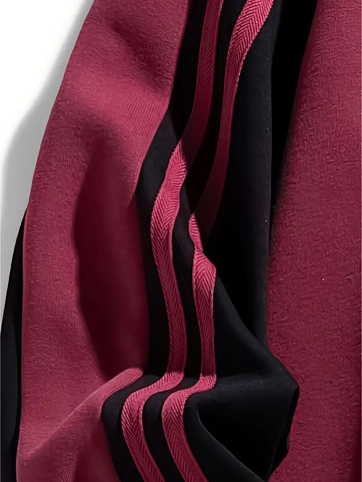 Maddox – Sweatshirt Mit Gestreiften Ärmeln Und Rund Halsausschnitt