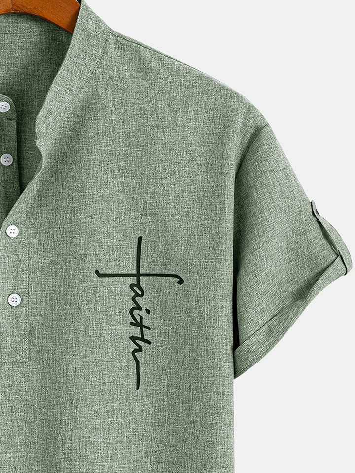 Elliott – Elegantes Kurzarm Hemd Mit Stehkragen