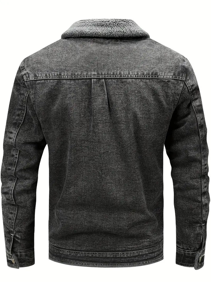 Geoffroy – Vintage Jeans Jacke Mit Fleece Futter