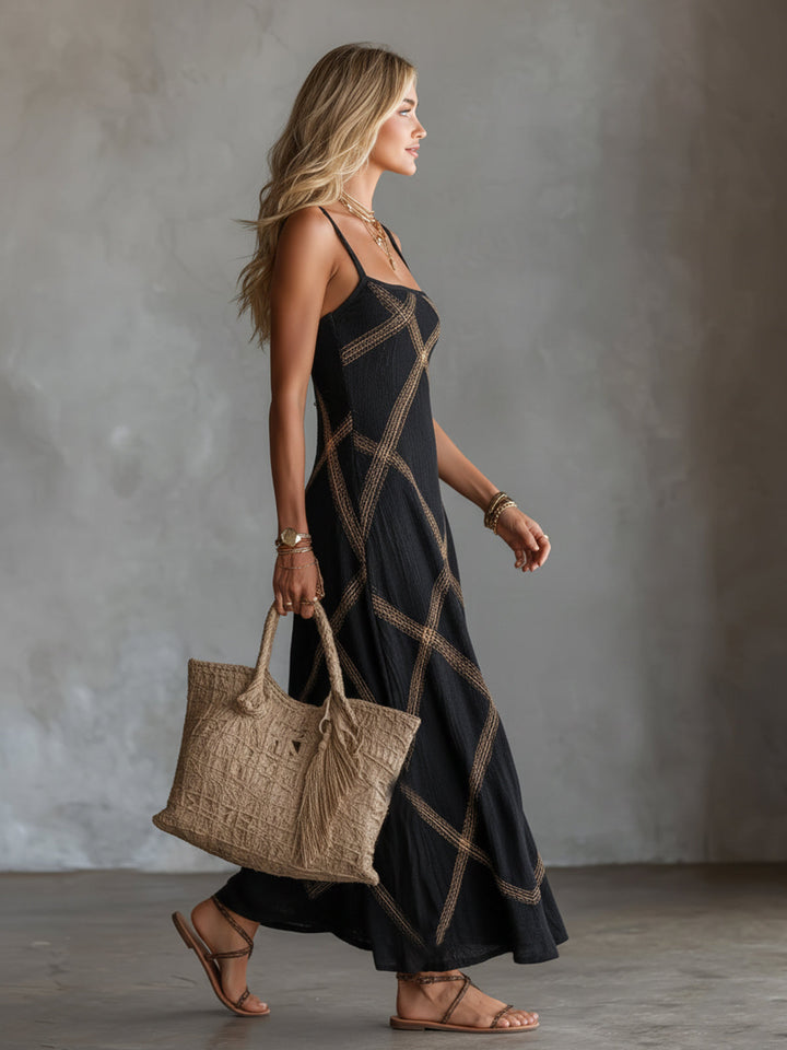 Nijila – Ärmelloses Maxikleid Im Boho-Stil