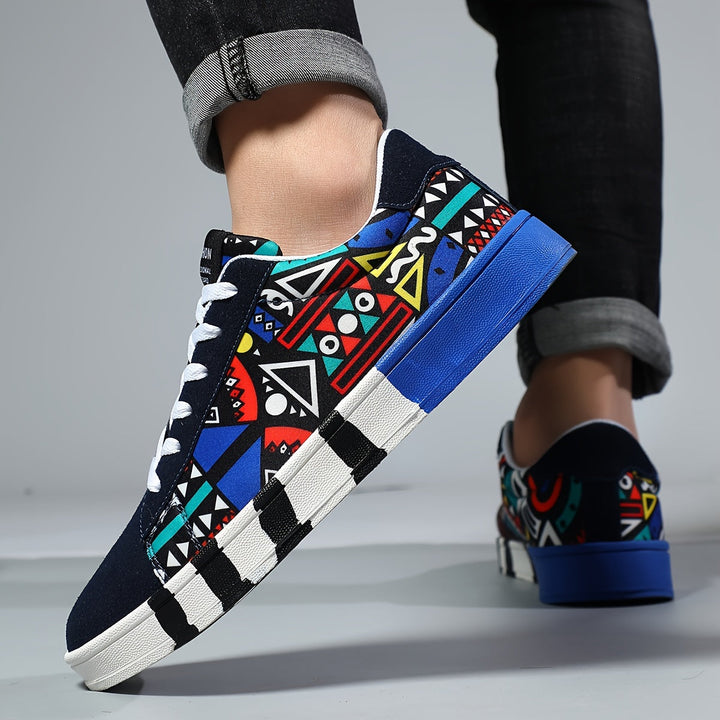 Nalson – Turnschuhe Mit Geometrischem Print Und Schnürung