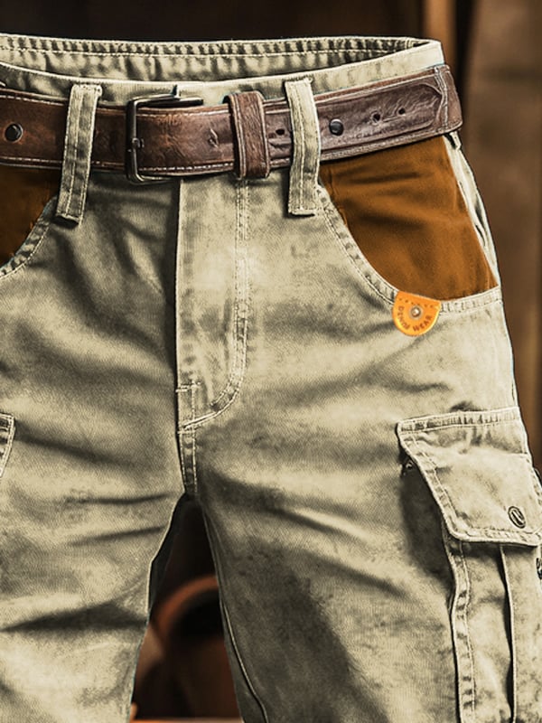 Herren Retro Outdoor Ripstop Mehrzweck-Cargoshorts