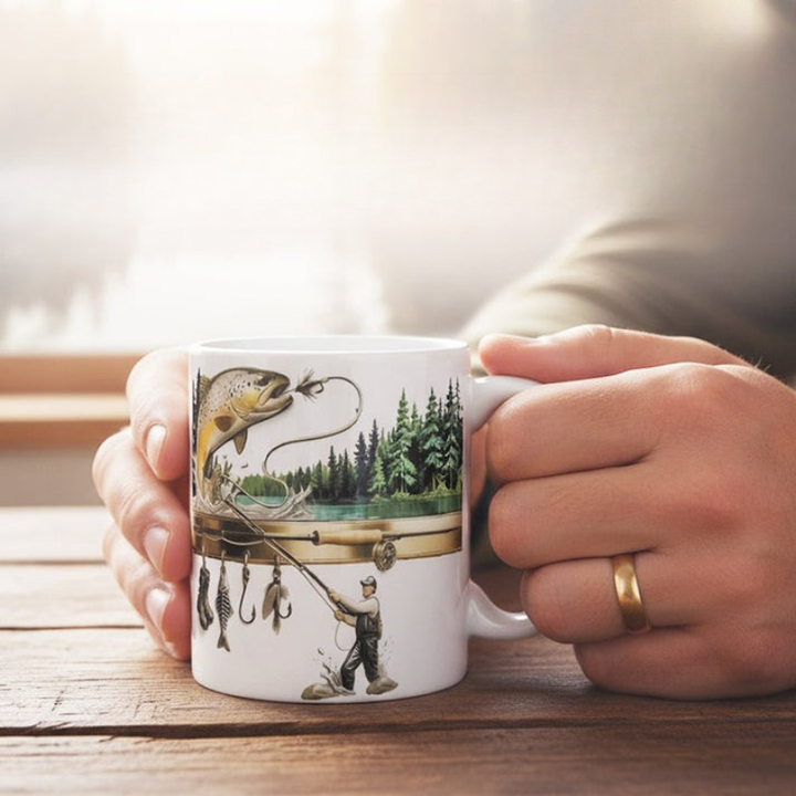 TackleMug – Kaffeetasse mit Angelmotiv