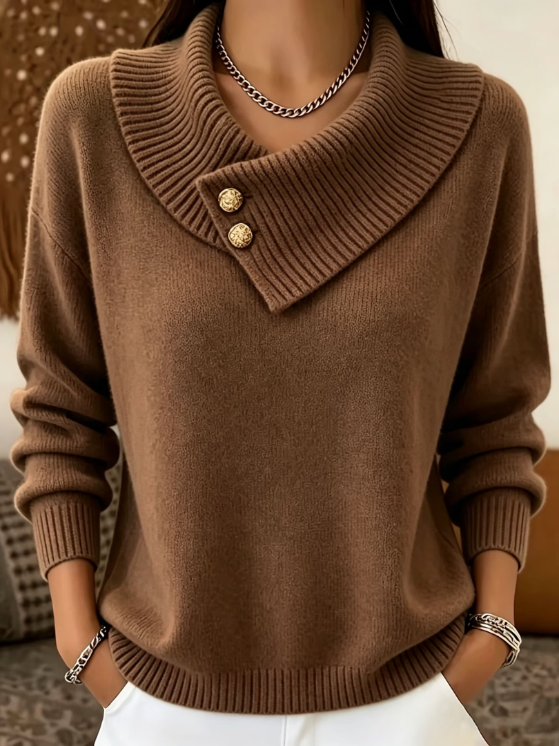 Haliza – Gerippter Strickpullover Mit Rollkragen