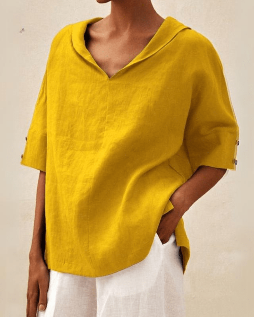 Marsica – Luftige Leinen Bluse Mit Lockerer Passform