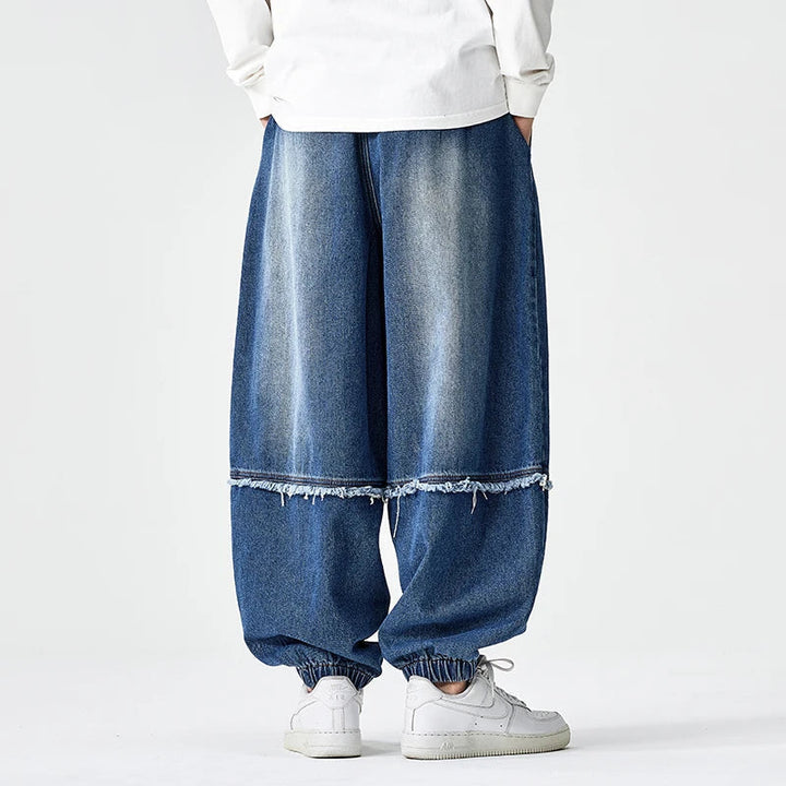 Brennan – Stilvolle Jogginghose Aus Denim Mit Weitem Bein