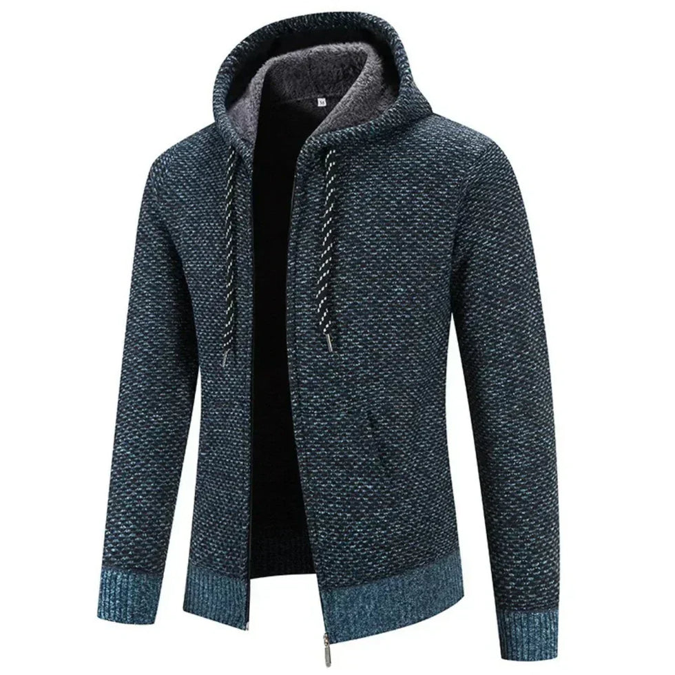 Lucien – Langärmeliger Kapuzenpullover Mit Reißverschluss