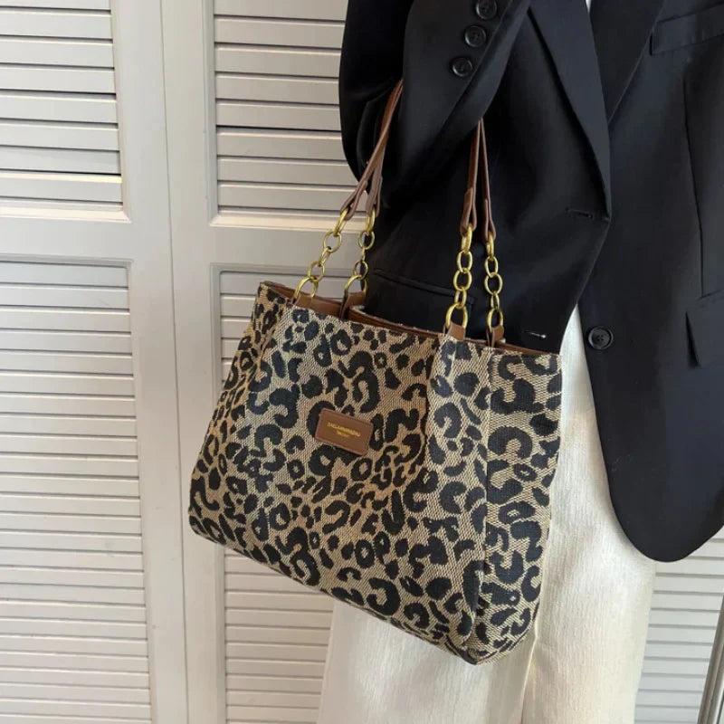 Leonora - Leopard Charm Tote Tasche