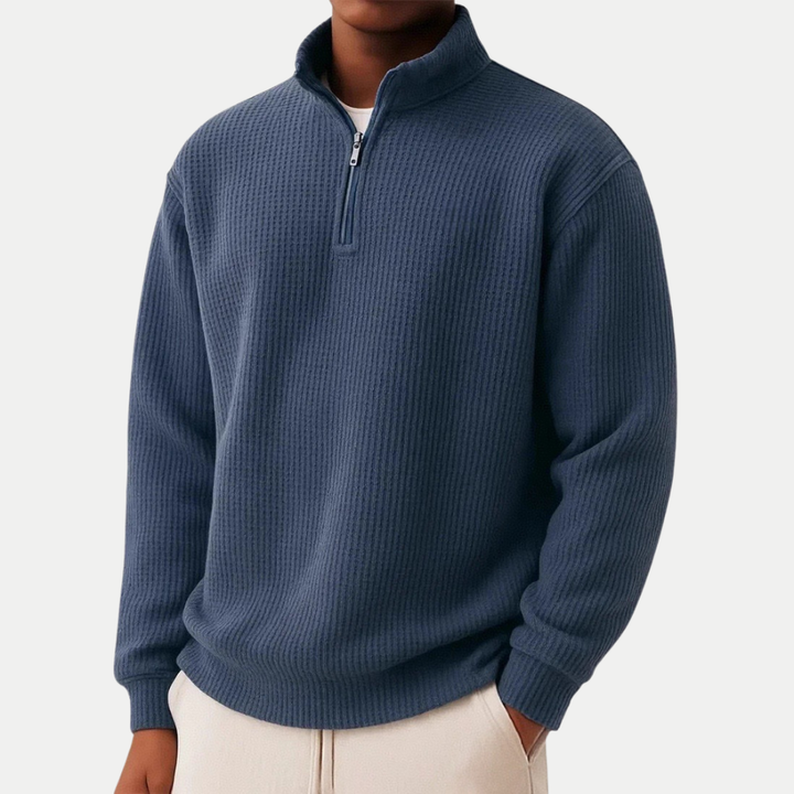 Shachar - Lässiger Sweater mit Reißverschluss