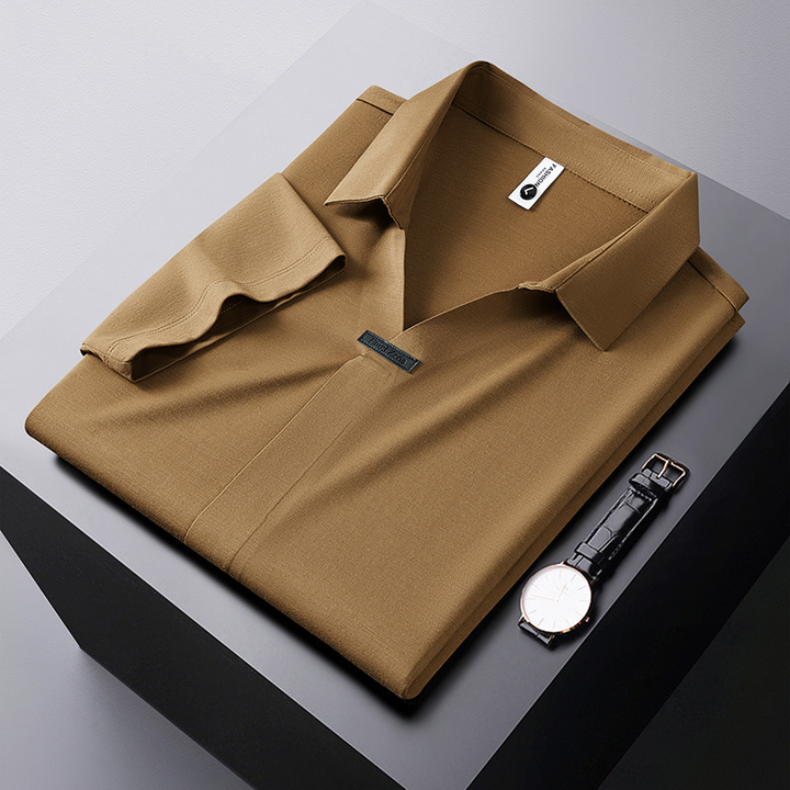 Jeorge - Elegantes Polohemd Aus Baumwolle Und Seide
