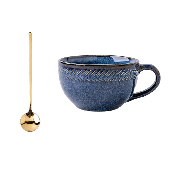 Mugnova – Vintage Keramik Saphir Gemütlicher Morgen