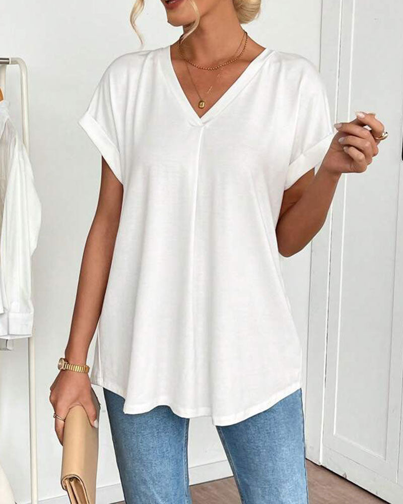 Liyanna – Patchwork T-Hemd Mit Kurzen Ärmeln