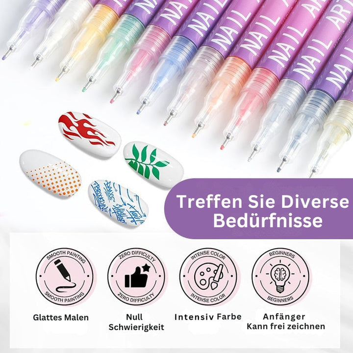 GlamSketch – Nagelkunst Stift Set In 12 Farben