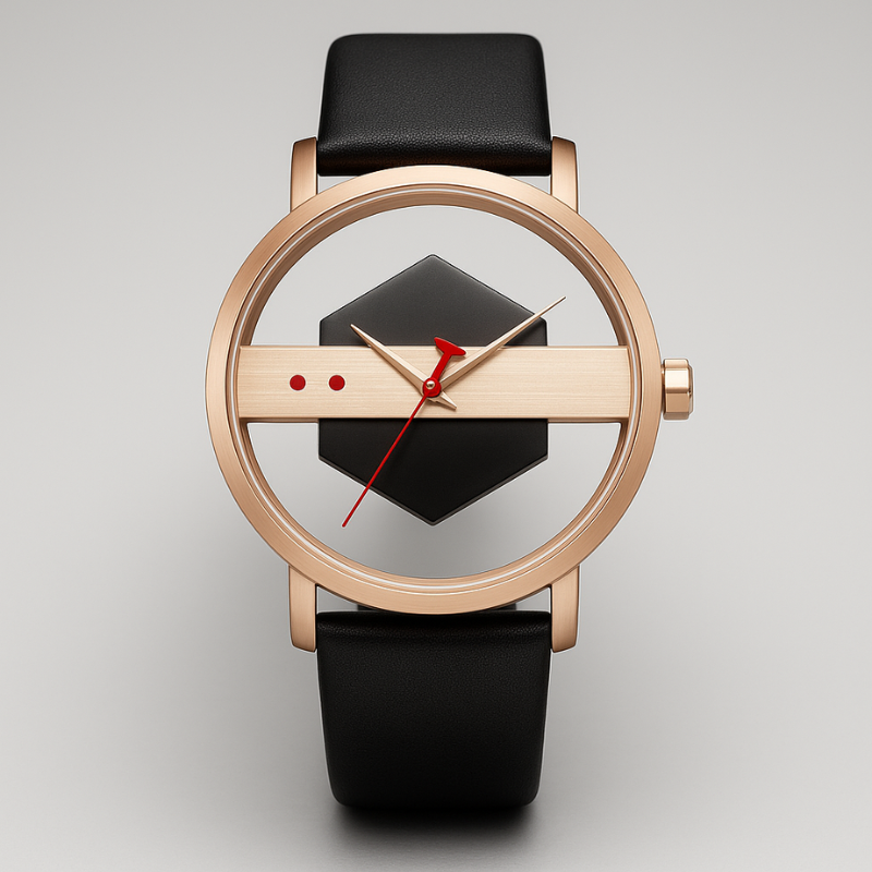 DialVorn - Uhr Mit Geometrischem Zifferblatt Und Armband