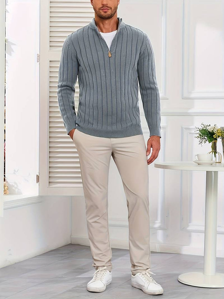 Yedidya - Lässiger Langarm Strick Pullover