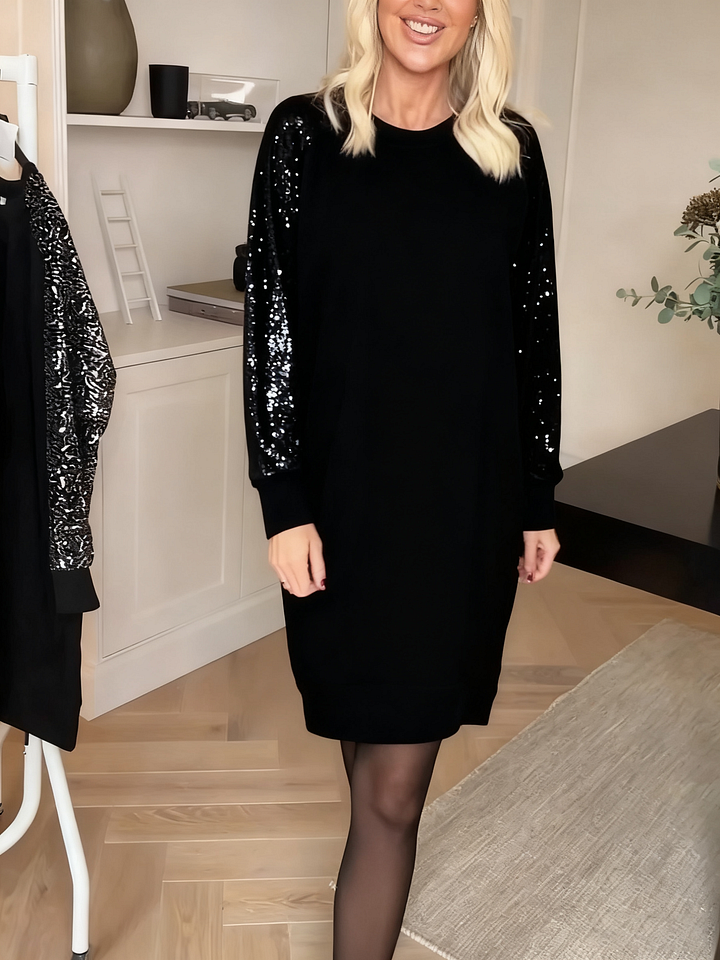 Cunningham - Langärmliges Kleid Mit Rundhalsausschnitt und Pailletten