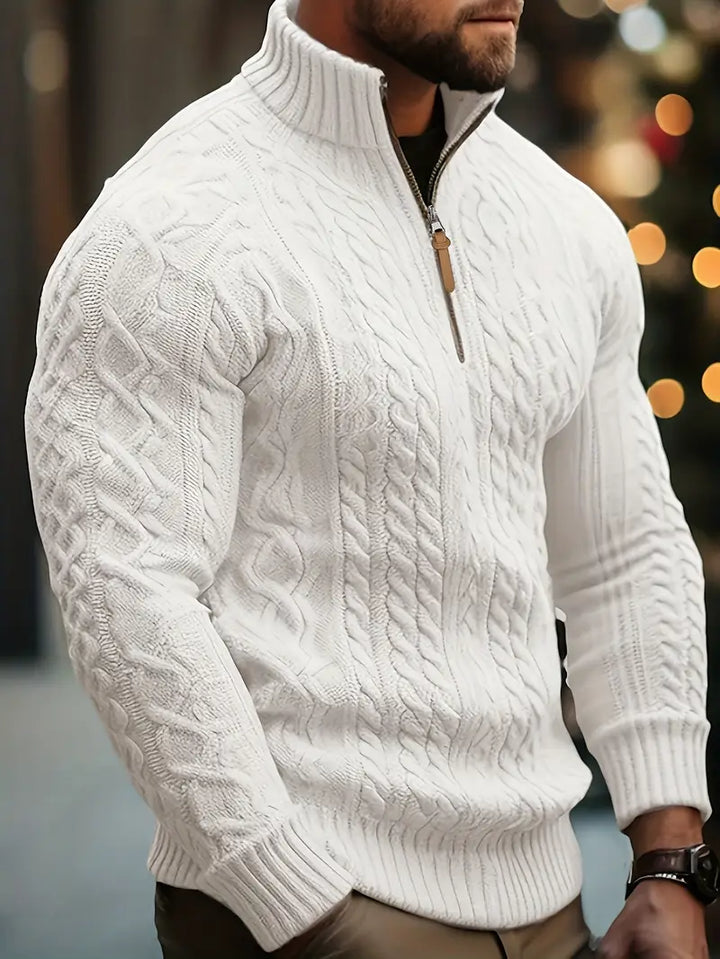 Rabada – Strickpullover Mit Halbem Reißverschluss Und Stehkragen