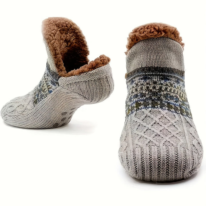 Nuvello - Bequeme Weiche Gestreifte Stricksocken