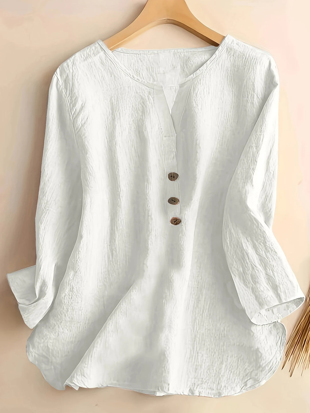 Mykaela – Lässige Bluse Aus Baumwolle Und Leinen