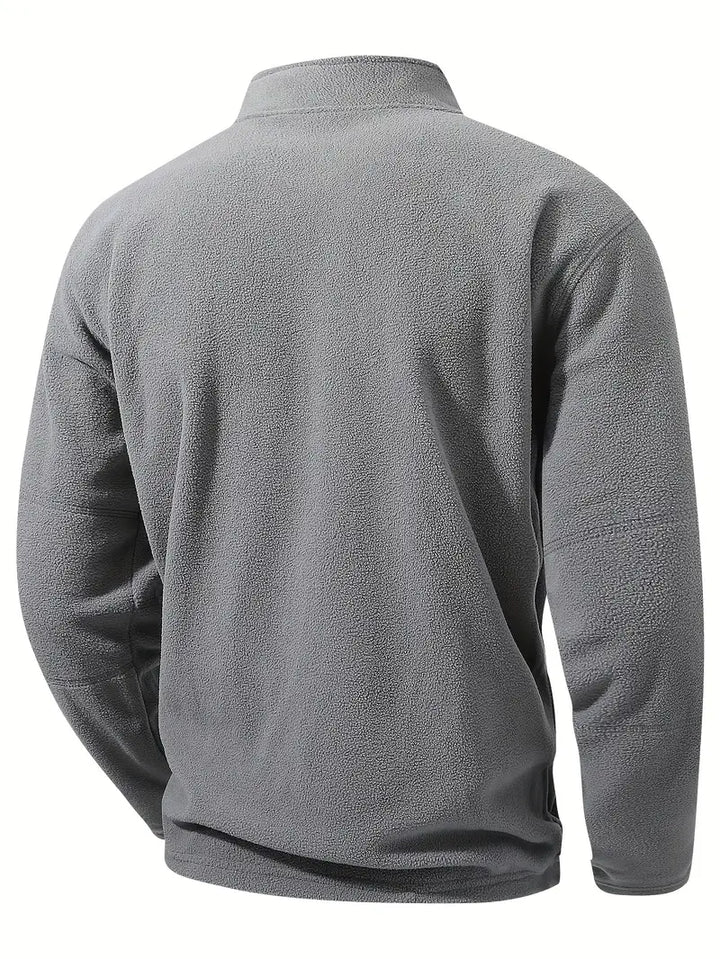 Maurits – Sweatjacke Mit Halbem Reißverschluss Und Stehkragen