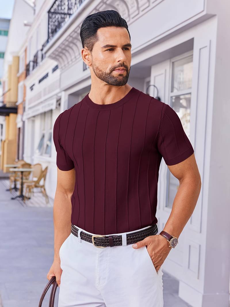 Sang - Sommer-t-shirt Aus Strick Mit Rundhalsausschnitt