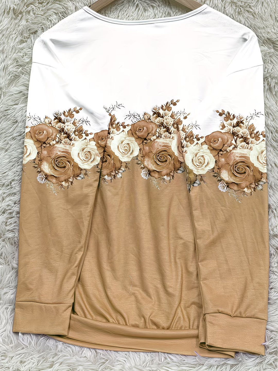 Shlomina – Sweatshirt Mit Rosenprint Und Halbem Reißverschluss