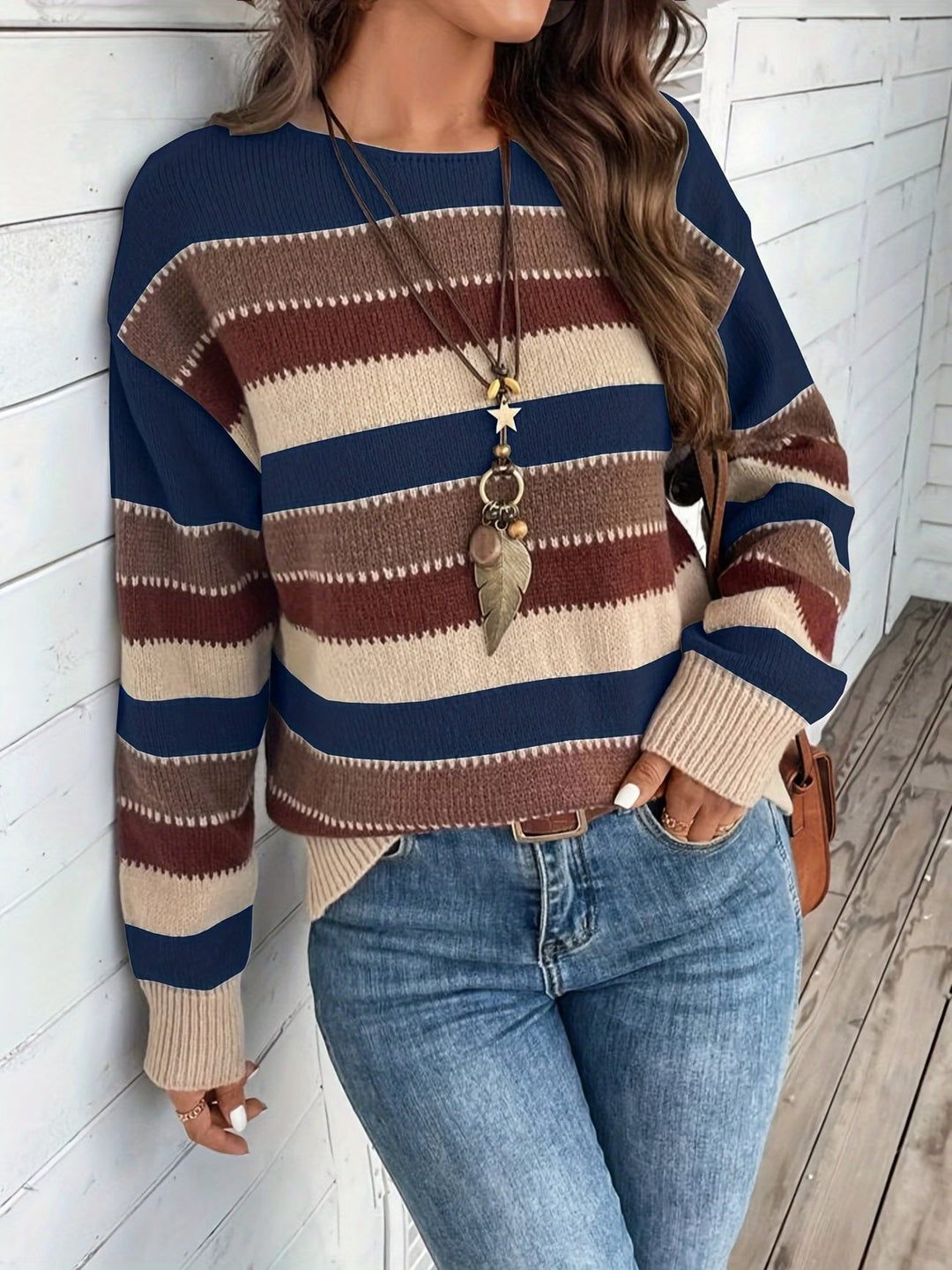 Fadina – Langärmeliger Strickpullover