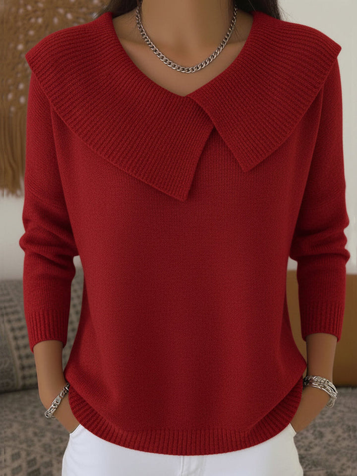 Jitka – Strick Pullover Mit Matrosenkragen