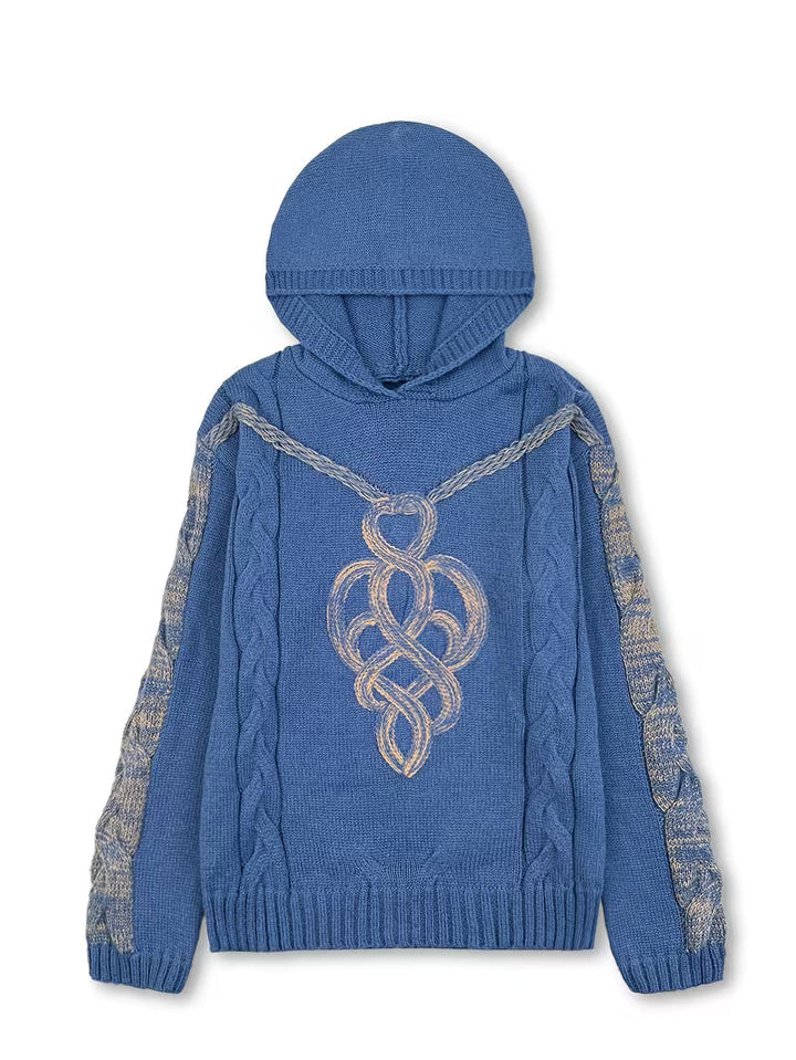 Cypriana – Eleganter Strick Pullover Mit Kapuze