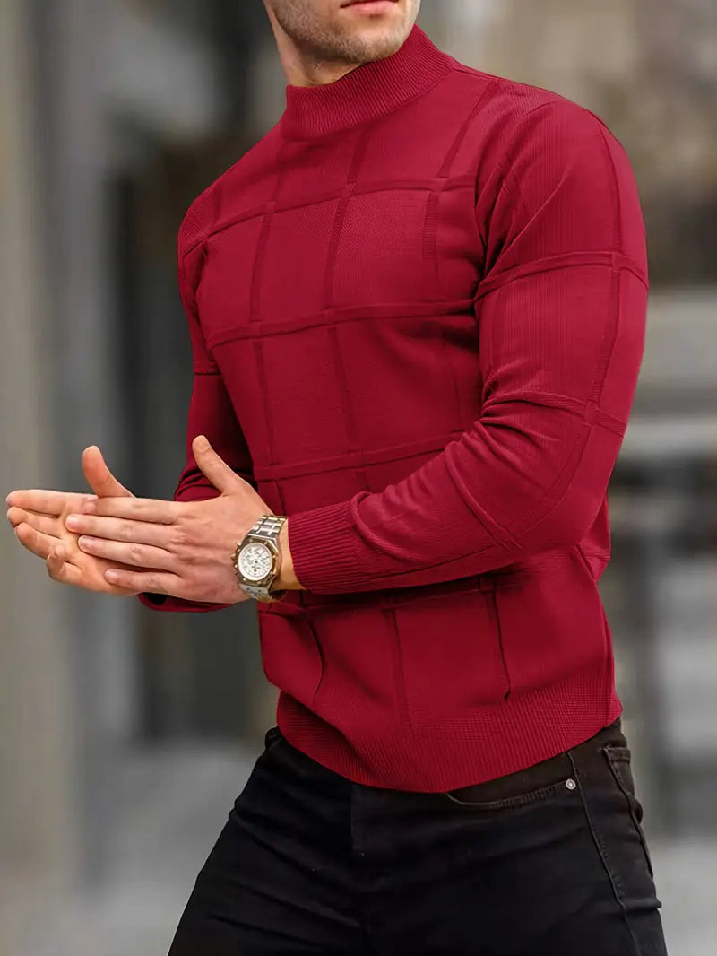 Nunzio - Komfortabel Gestrickt Rollkragen Pullover