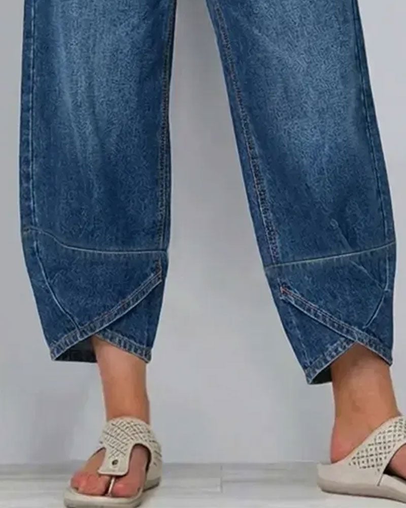 Synira – Lässige, Weite Beschnitten-Jeans