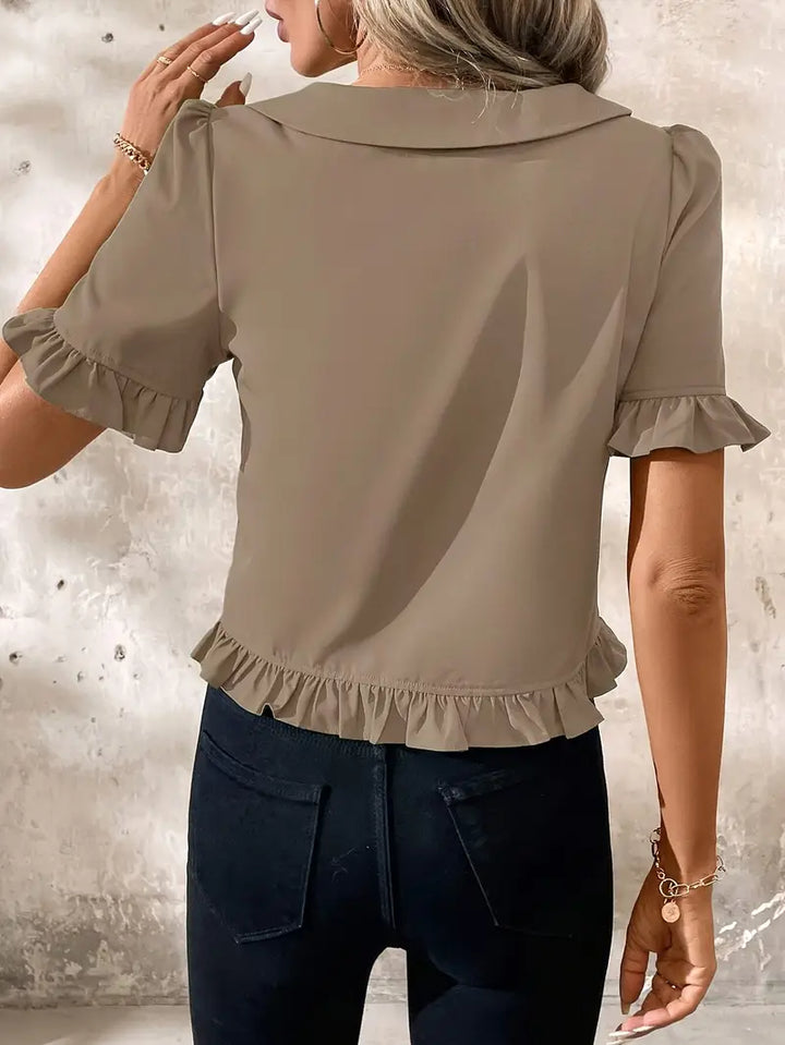 Foteini - Elegante Bluse Mit Kurzen Ärmeln