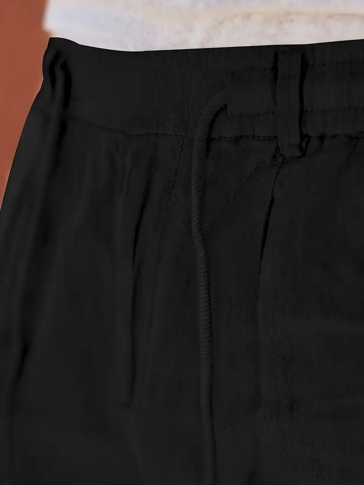 Nichols – Locker Sitzende Hose Aus Leinen Mit Kordelzug