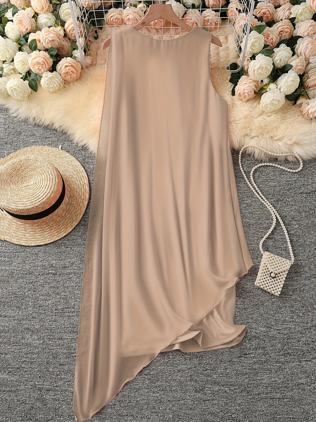 Maren – Elegantes Midi Kleid Mit Ärmellos