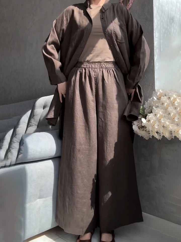 Darlene – Bequemes Zweiteiliges Set Aus Leinen