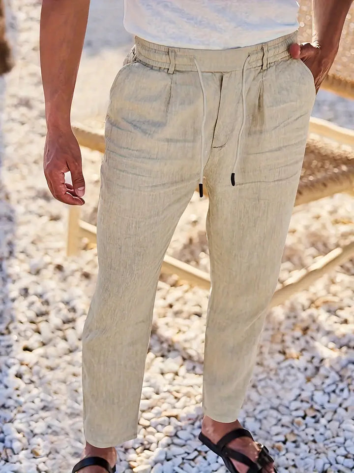 Nichols – Locker Sitzende Hose Aus Leinen Mit Kordelzug