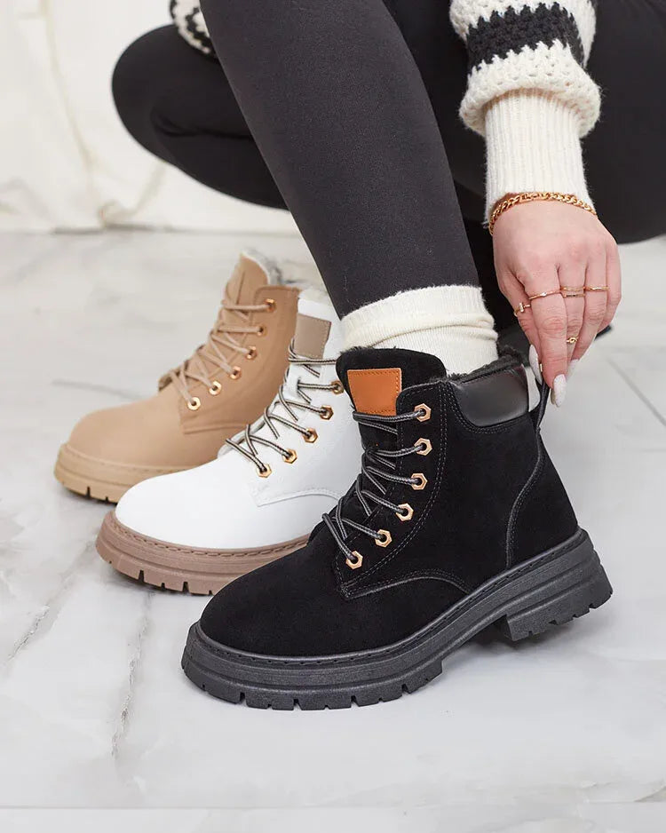 Alosia – Stiefeletten mit Schnürung Und Klobiger Sohle
