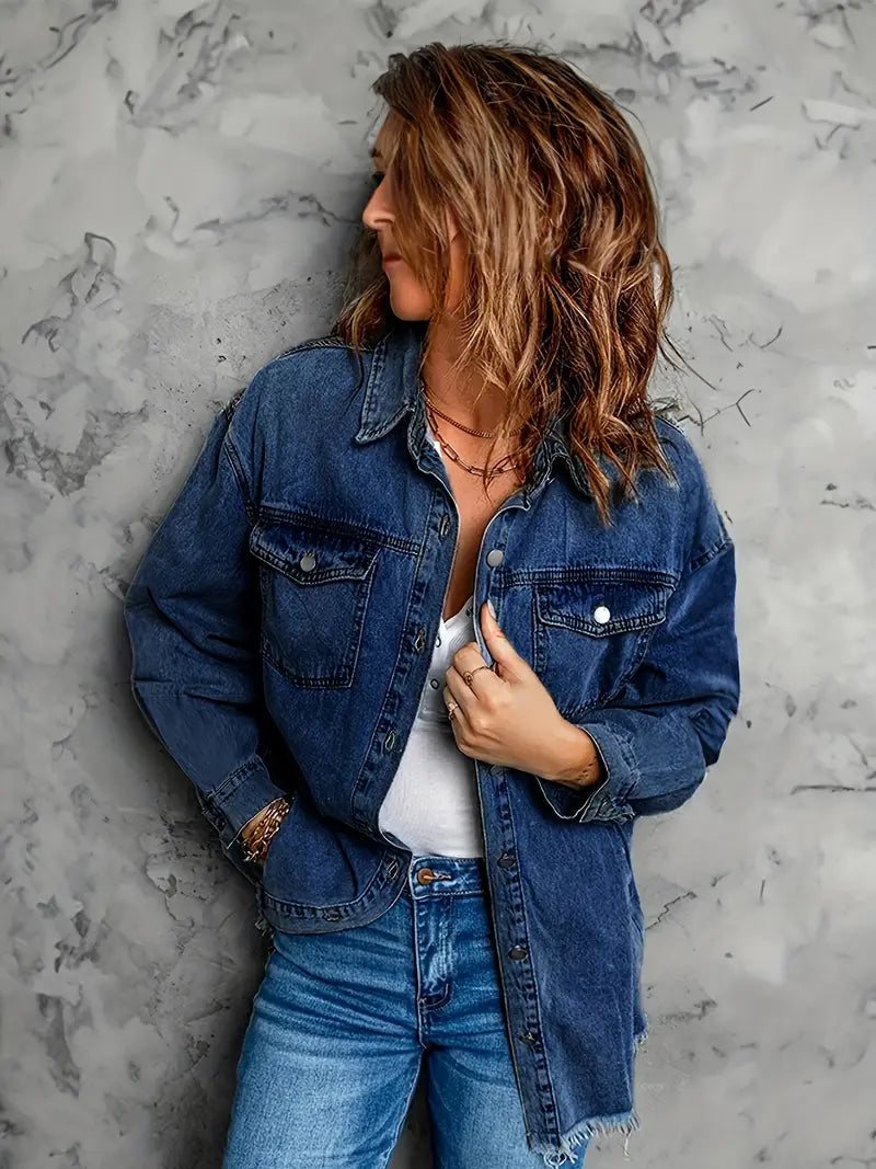 Malika - Langärmelige Denim Jacke