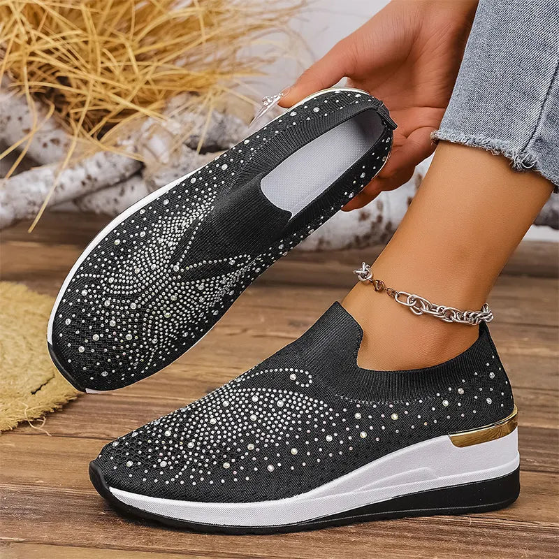 Josia - Slip-on Sneaker Mit Schmetterlingsmuster Aus Strasssteinen