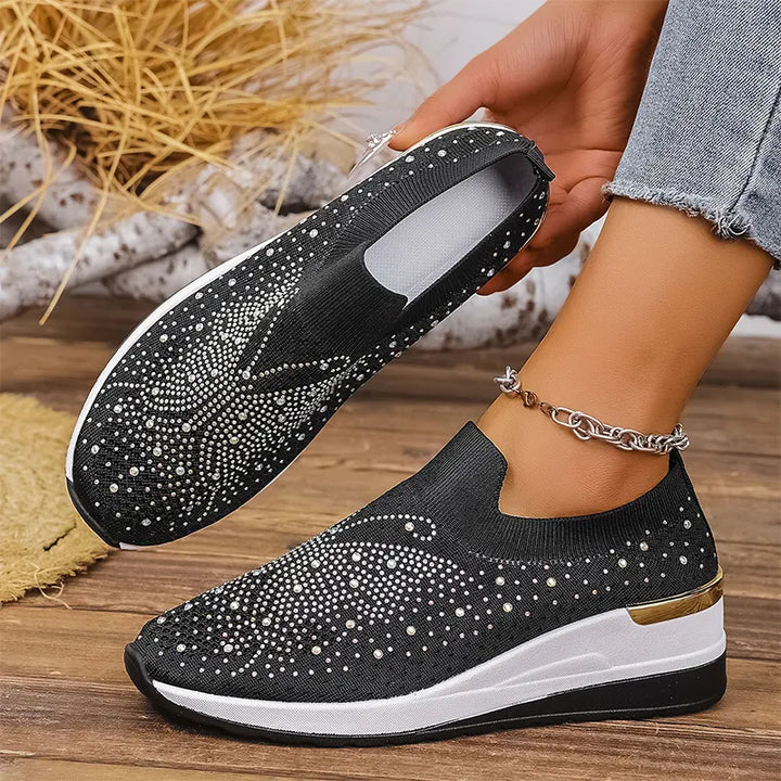 Josia - Slip-on Sneaker Mit Schmetterlingsmuster Aus Strasssteinen