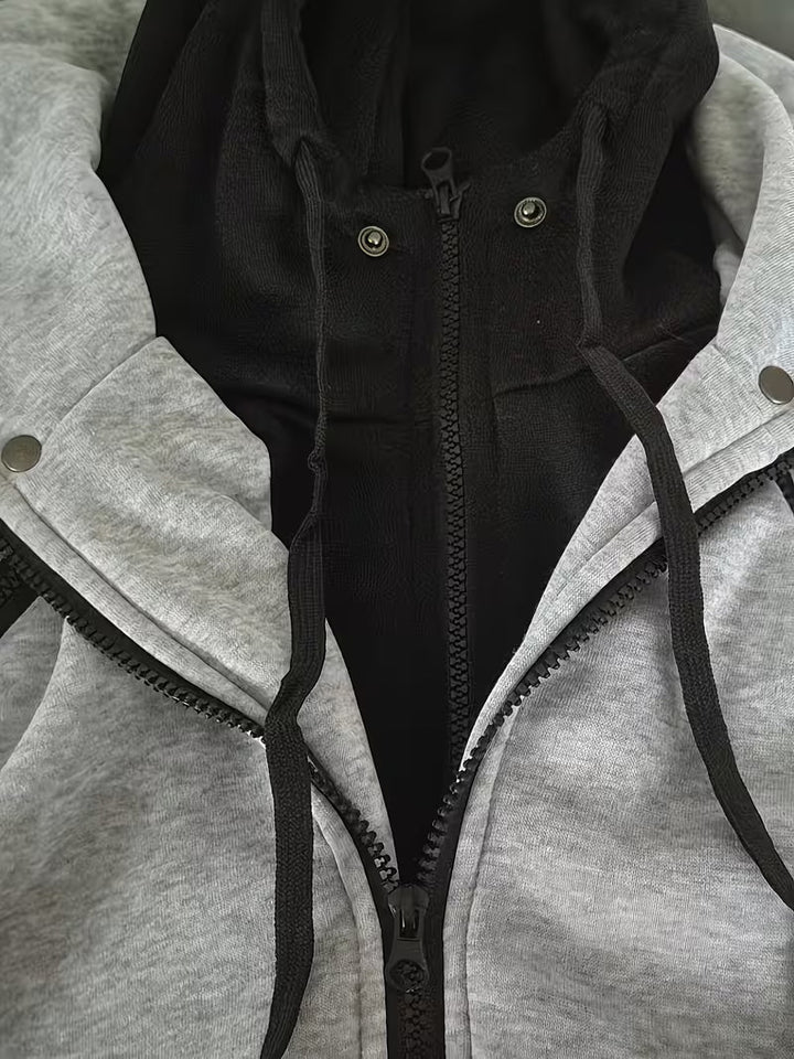 Griffiths – Langärmeliger Kapuzenpullover mit Viertel Reißverschluss