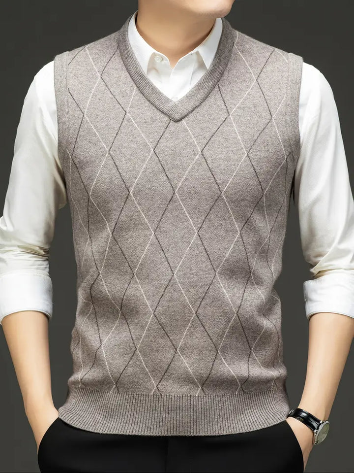 Yannick – Schlanke Passform Ärmelloser Pullover