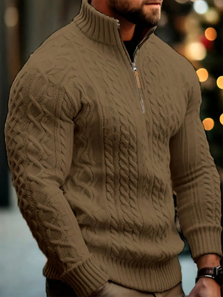 Rabada – Strickpullover Mit Halbem Reißverschluss Und Stehkragen