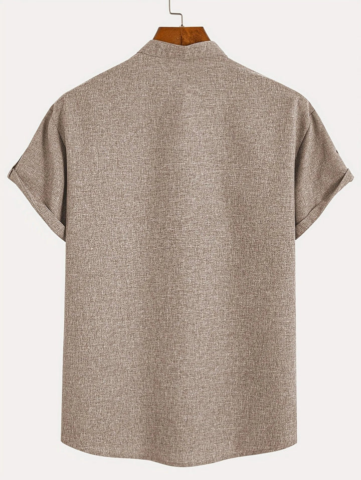 Elliott – Elegantes Kurzarm Hemd Mit Stehkragen