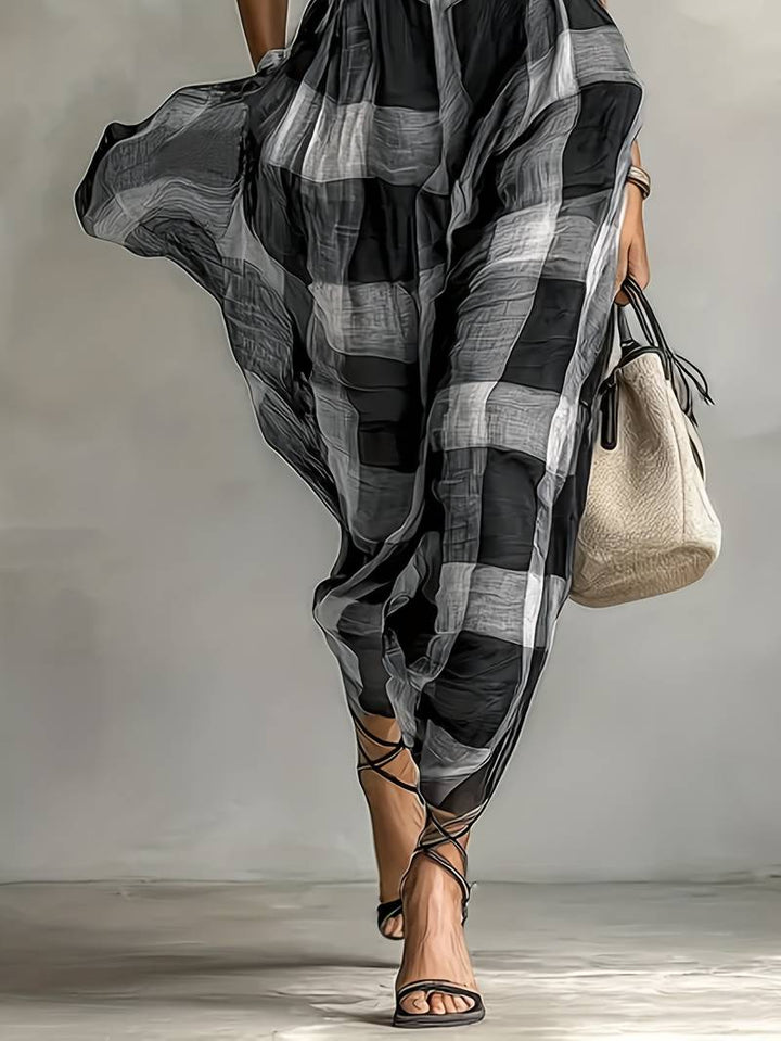 Nethara - Elegantes Herbst Kleid Mit Gürtel